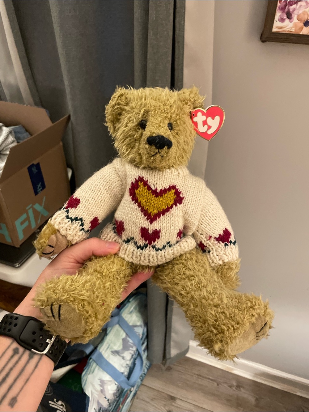1993 Ty Attic Treasures “Heartley” Bear